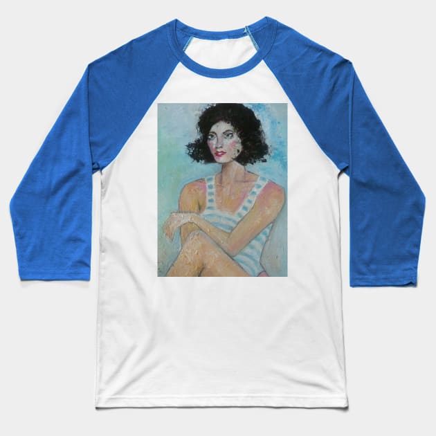 Milady at the beach Baseball T-Shirt by soffya